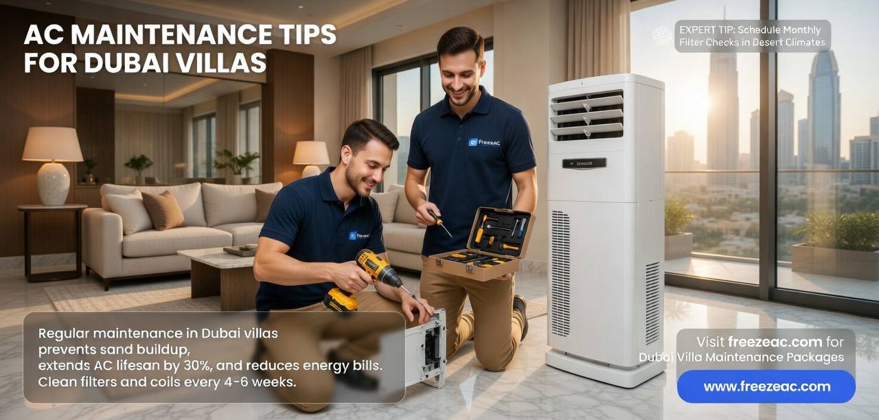 AC Maintenance Tips for Dubai Villas (2026 Guide for Better Cooling & Lower Bills)