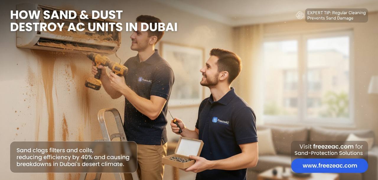 How Sand and Dust Affect AC Performance in Dubai (And How to Protect Your System)